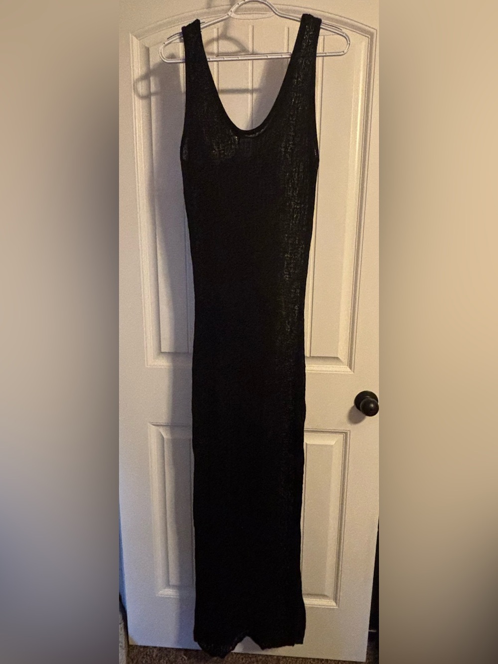 Shade & Shore Black Sleeveless Knit Maxi